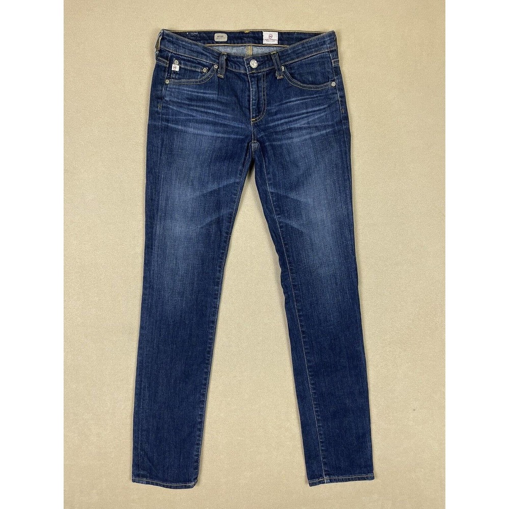 AG Adriano Goldschmied Stilt Cigarette Jean Womens 26R Stretch Pockets Blue‎
